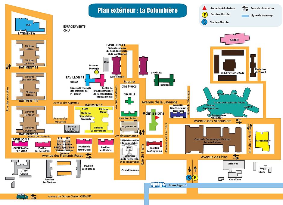 Hôpital La Colombière - CHU de Montpellier - Agrandir l'image (fenêtre modale)