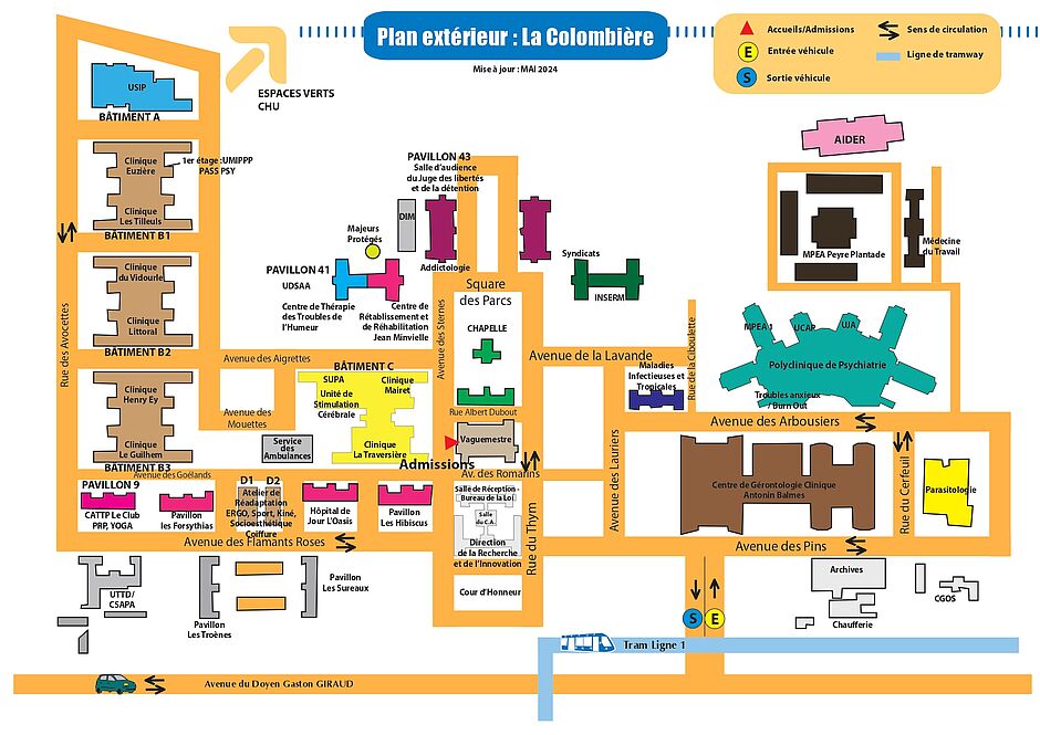 Hôpital La Colombière - CHU de Montpellier - Agrandir l'image (fenêtre modale)