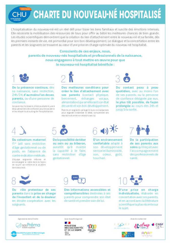 La charte du nouveau-né hospitalisé