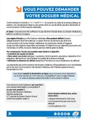 Voir l'affiche "vous pouvez demander votre dossier médical"